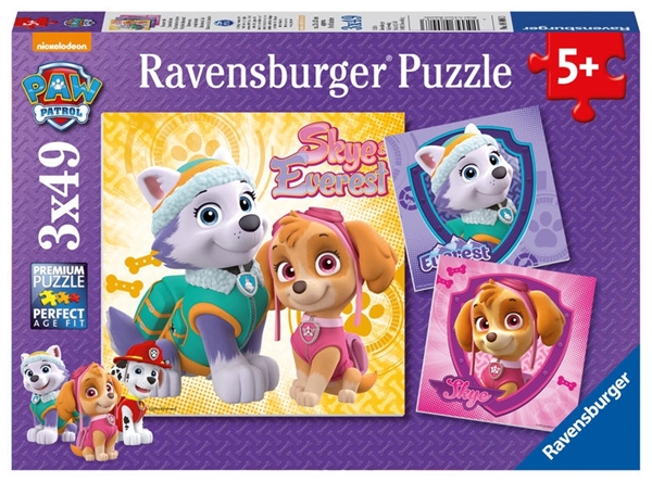 Bild von Ravensburger Kinderpuzzle - 08008 Bezaubernde Hundemädchen - Puzzle für Kinder ab 5 Jahren, Paw Patrol Puzzle mit 3x49 Teilen