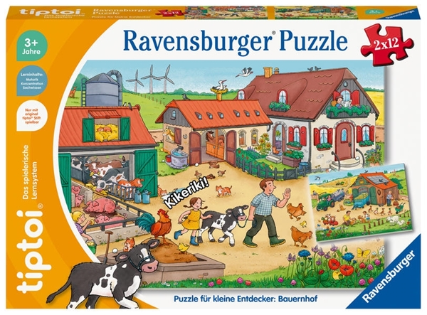 Bild von Görtler, Carolin (Illustr.): tiptoi® Puzzle für kleine Entdecker: Bauernhof - 2x12 Teile