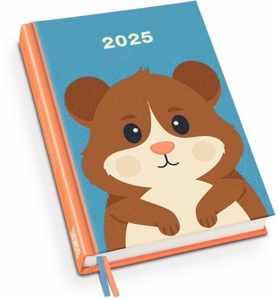 Bild von Ryski, Dawid (Illustr.): DUMONT - Hamster 2025 Taschenkalender, 11,3x16,3cm, Terminplaner mit Tier-Illustration von Dawid Ryski, Planer mit Wochenkalendarium und zwei Lesebändchen