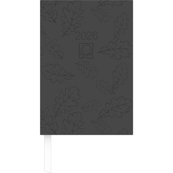 Bild von Zettler Kalender GmbH (Verlag) (Geschaffen): Wochenbuch anthrazit 2026 - Bürokalender 14,6x21 cm - 1 Woche auf 2 Seiten - 128 Seiten - Notizbuch - Blauer Engel - 766-0721