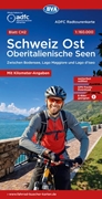 Cover-Bild zu Allgemeiner Deutscher Fahrrad-Club e.V. (ADFC) (Hrsg.): ADFC-Radtourenkarte CH2 Schweiz Ost / Oberitalienische Seen 1:160.000, reiß- und wetterfest, E-Bike geeignet, GPS-Tracks Download, mit Knotenpunkten, mit Bett+Bike Symbolen, mit Kilometer-Angaben. 1:160'000